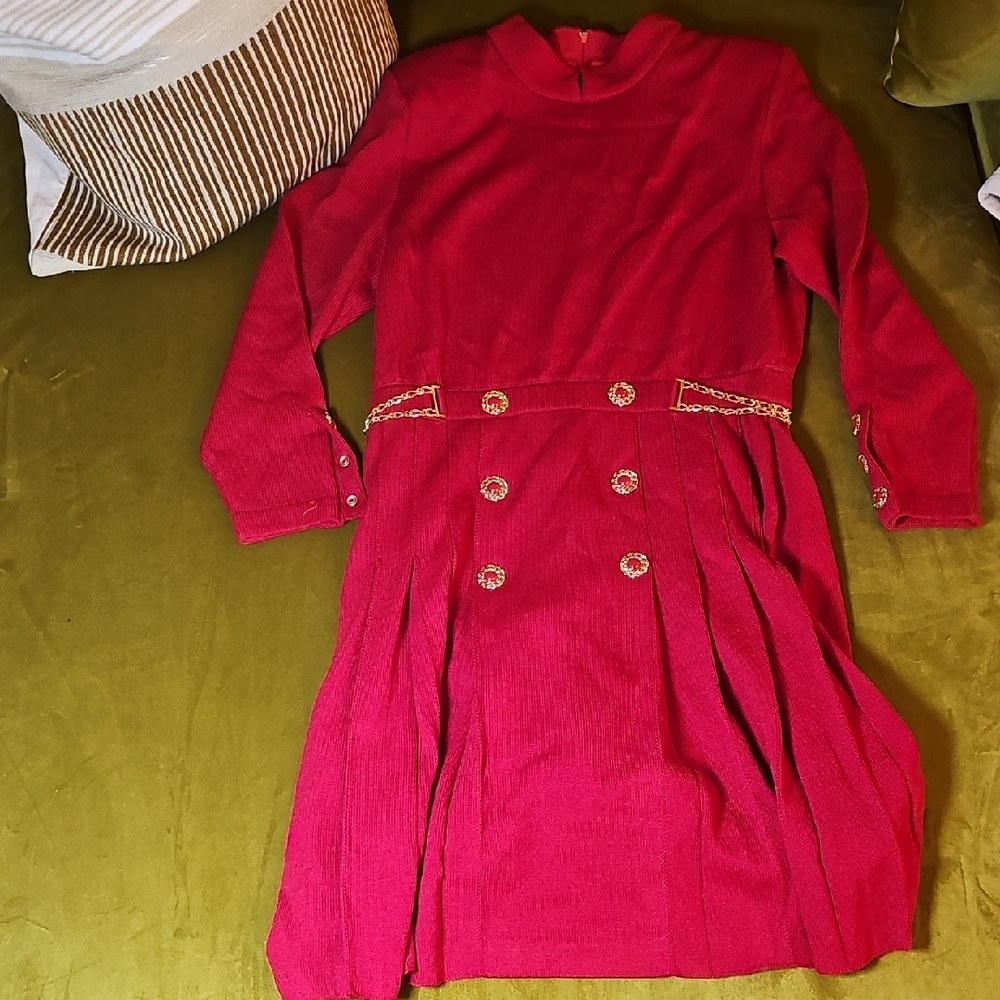 St. John Vibrant Red Knit Dress